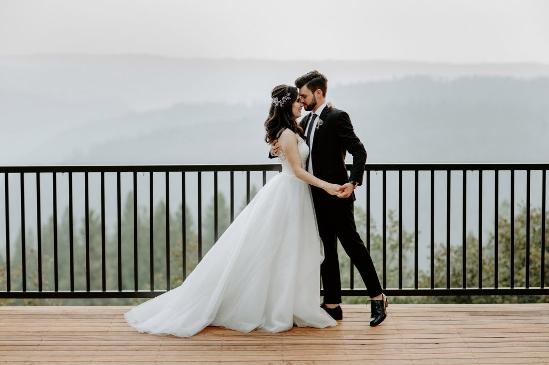 Stunning Couple Photo from a Stunning wedding at Mountain Shadow Retreat